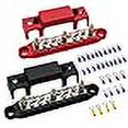 thumbnail image 3 of Mofeez Bus Bar -3x1/4â€Post,10x#8 Screw Terminal Power Distribution Block with Ring Terminals(Pair - Red & Black), 3 of 4