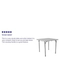 thumbnail image 3 of 34'' Square Bi-Fold Granite White Plastic Folding Table with Carrying Handle, 3 of 5