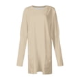 thumbnail image 4 of AherBiu Women Tops Trendy Long Sleeve Flowy Shirts Fall Loose Fitted Crewneck Pullover with Pockets, 4 of 4