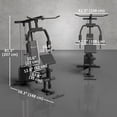 thumbnail image 3 of Soozier Multifunction Home Gym Equipment, Strength Training Workout Station with 100Lbs Weight Stack for Lat Pulldown, Leg Extensions, Preacher Bicep Curls, Triceps Pulldowns, 3 of 9