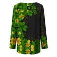 thumbnail image 5 of Qertyioot Hauts pour Femmes Mode Féminine T-shirt Imprimé pour la Saint-Patrick Col Rond Manches Longues Ample, 5 of 5