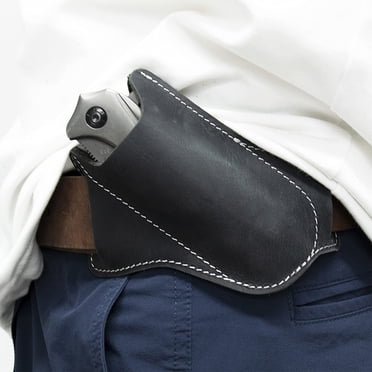 Cowhide Folding Knife Sleeve Waist Hanging Portable Tactics Tool Sleeve Outdoor Folding Knife Pocket Storage Bag