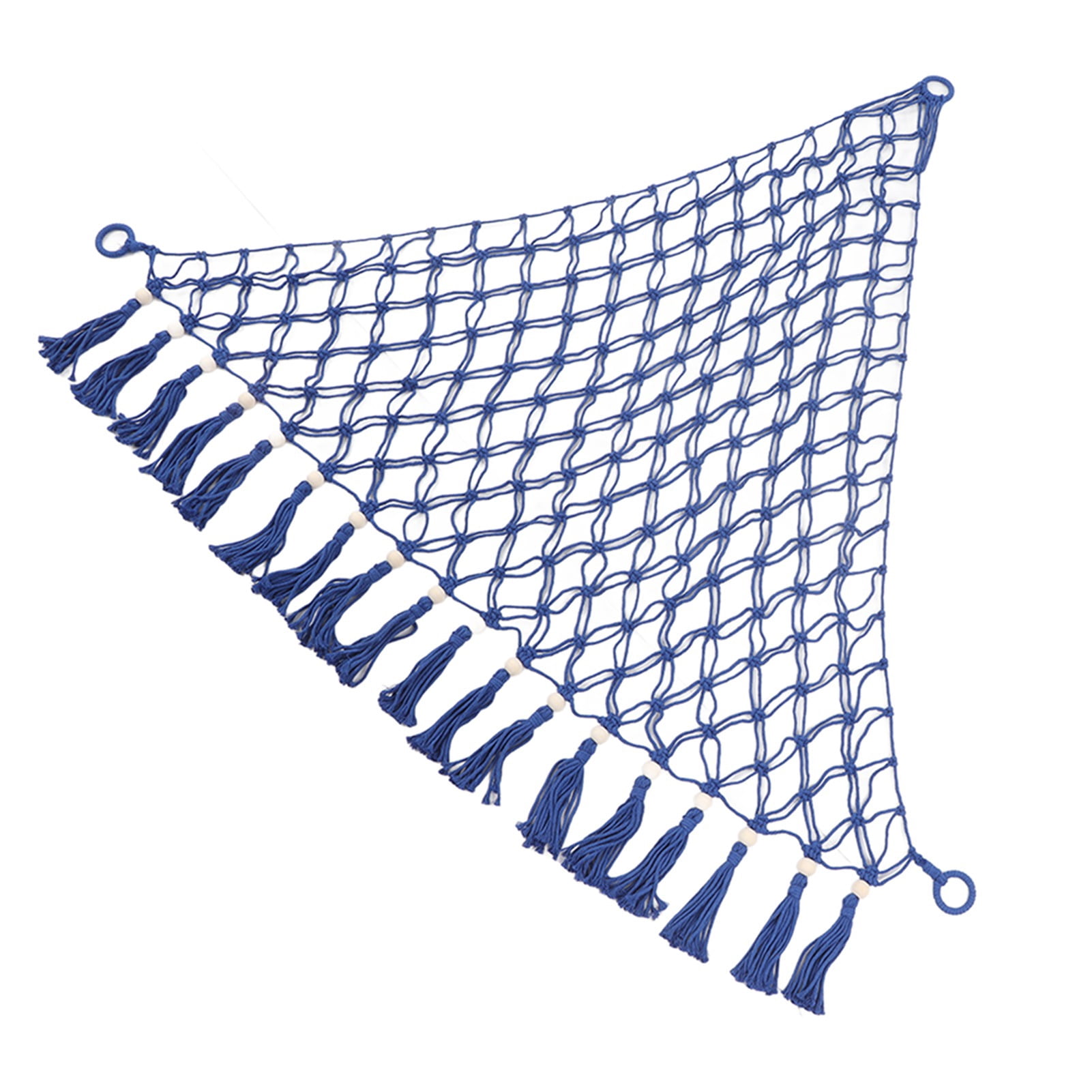 Hamac de Rangement pour Jouets, Filet de Rangement pour Toutous avec Pompon en Corde de Coton, Gain de Place pour la Maison Bleu Royal
