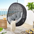 thumbnail image 1 of Modway Chaise Longue de Patio Extérieure à Balançoire Sans Support en Noir/gris, 1 of 8