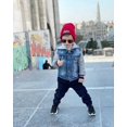 thumbnail image 4 of KIDSCOOL SPACE Little Boy Grey Hooded Elastic Sleeves Jean Jacket Coat,7-8 Years, 4 of 7