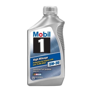 Mobil 1 103767 5W-30 High Mileage Oil Bottles, 1 qt. - Case of 6