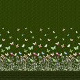thumbnail image 1 of Soimoi Poly Georgette Fabric Leaves,Bell Flower & Butterflies Panel Decor Fabric Printed Yard 42 Inch Wide, 1 of 1
