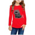 thumbnail image 1 of RXIRUCGD Chemises à Manches Longues pour Filles, Col Rond Mignon, Blouses Décontractées Élégantes (Rouge, Taille : 5 Ans), 1 of 5