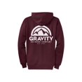 thumbnail image 2 of Gravity Outdoor Co. Zip-Up Hoodie - Maroon - White Logo - 2X-Large, 2 of 2