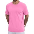 thumbnail image 1 of Gspmoly T-Shirt pour Homme, T-Shirt à Manches Courtes pour Homme T-Shirt Décontracté Uni Version Filet Col Rond Manches Courtes Version Légère Haut/chemise à Manches Courtes Col Rond Sorties Aubaines, 1 of 5