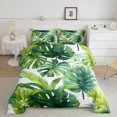 thumbnail image 2 of Erosebridal Tropical Palm Tree Leaf Bedding Sets with Comforter, Botanical Plants Duvet Insert, Reversible 2pcs, 2 of 8