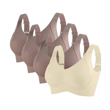 ManxiVoo Wireless Bralette Women Comfort Support Full Coverage Seamless Breathable Lightweight Non Slip Adjustable L Size AD