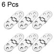thumbnail image 3 of Unique Bargains 6 Pcs Charnière Pliante de Table pour Machine à Coudre, Finition en Alliage de Zinc Chromé, 3 of 3
