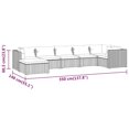 thumbnail image 4 of vidaXL 7 Piece Garden Lounge Set with Cushions Poly Rattan Grey, 4 of 5