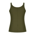 thumbnail image 1 of Yuyuzo Plus Size Tank Tops for Women Ribbed Knit Sleeveless Crop Tops Round Neck Slim Fitted Soft Base Layer Camis Tees, 1 of 5