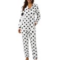 thumbnail image 2 of 2025 Ensembles de Pyjama pour Femmes Femmes Décontracté Col à Revers Bouton Pyjamas pour Femmes Imprimé à Pois Deux Ensemble de Pyjamas pour Femmes Grande Taille Pièce Pyjama à Manches Longues Shorty Pyjamas Femmes Pyjamas, 2 of 9