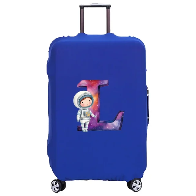 Housse de Valise Lavable Housse de Protection Étui Anti-Rayures Housse Adaptée Motif Imprimé Astronaute Convient aux 18-32 Pouces 8astronaut letter L L