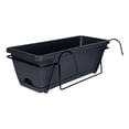 thumbnail image 1 of Langgg Balcony Railing Planter Flower Pot Vase Basket Outdoor Gardens And Spaces Easy To Install dark gray, 1 of 6