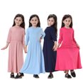 thumbnail image 3 of KYAIGUO Robes à Volants pour Filles 1-12 Ans Bébé Manches Longues Décontractées Robe Maxi Ligne A, 3 of 7