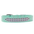 thumbnail image 1 of Collier Deux Rangées de Cristal Rose Vif Taille 18 Aqua Chien, 1 of 1