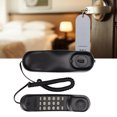thumbnail image 4 of Wall Mountable Telephone,  Function FSK DTMF Dual System Landline Telephone Battery Free Space Saving  For School For Office Black, 4 of 8