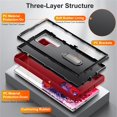 thumbnail image 4 of for Samsung Galaxy S22 Ultra 5G Case, Samsung S22 Ultra Phone Case with Built in Kickstand, Shockproof/Dustproof/Drop Proof Heavy Duty Military-Grade Rugged Protective Cover for Samsung S22 Ultra 5G, 4 of 8