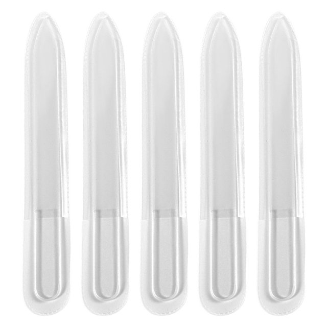 EeaseCA 5Pcs Glass Nail Files Practical Nail Polishing Tools Portable Nail Buffer Files Manicure Tools