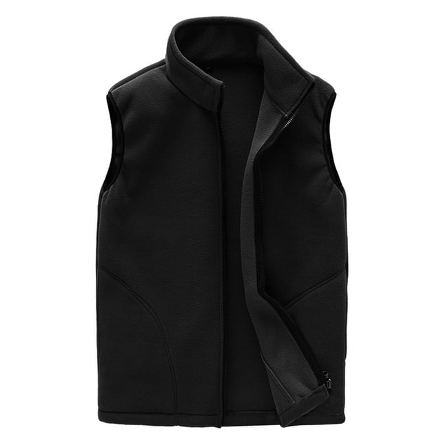 MeetoTime Veste Sans Manches à Fermeture Éclair devant pour Femme, Chaude, Légère, en Molleton Doux, avec Poches