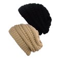 thumbnail image 1 of Tuque Tricotée pour Femmes (Lot de 2), Noir/or, 1 of 1