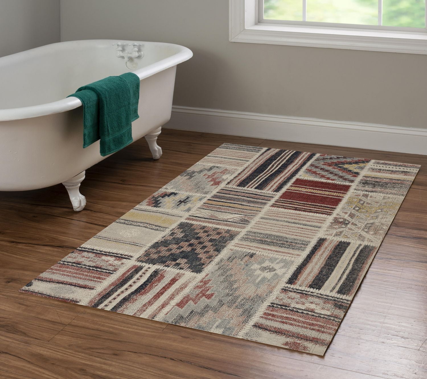 Tapis d'appoint Grand Zéro Giles ivoire & bleu de 3 pi x 5 pi