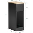 thumbnail image 3 of Modern Black Nightstand with Drawer - Compact Side Table for Bedroom, Living Room, Sofa - Small Bedside Table with Open Compartment for Storage and Organization,Small Space FBT111-SCH, 3 of 17