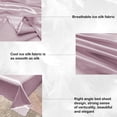 thumbnail image 3 of Body Pillow Case,Ice Silk Bed Sheet Pillow Case 3 Piece Set and Luxurious Soft Ice Silk Bed Sheet Suitable for All Seasons Cool Ice Silk Fabric Machine Washable,Silk Pillow Case, 3 of 8