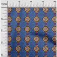 thumbnail image 1 of oneOone Georgette Viscose Fabric Leaves & Floral Block Printed Craft Fabric BTY 42 Inch Wide, 1 of 4