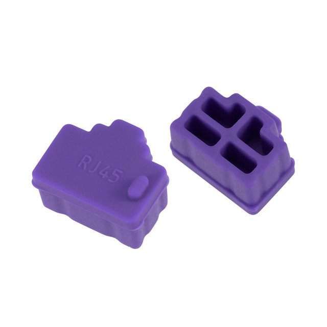 Unique Bargains 20pcs RJ45 Silicone Protectors Ethernet Hub Port Anti Dust Cap Cover Purple