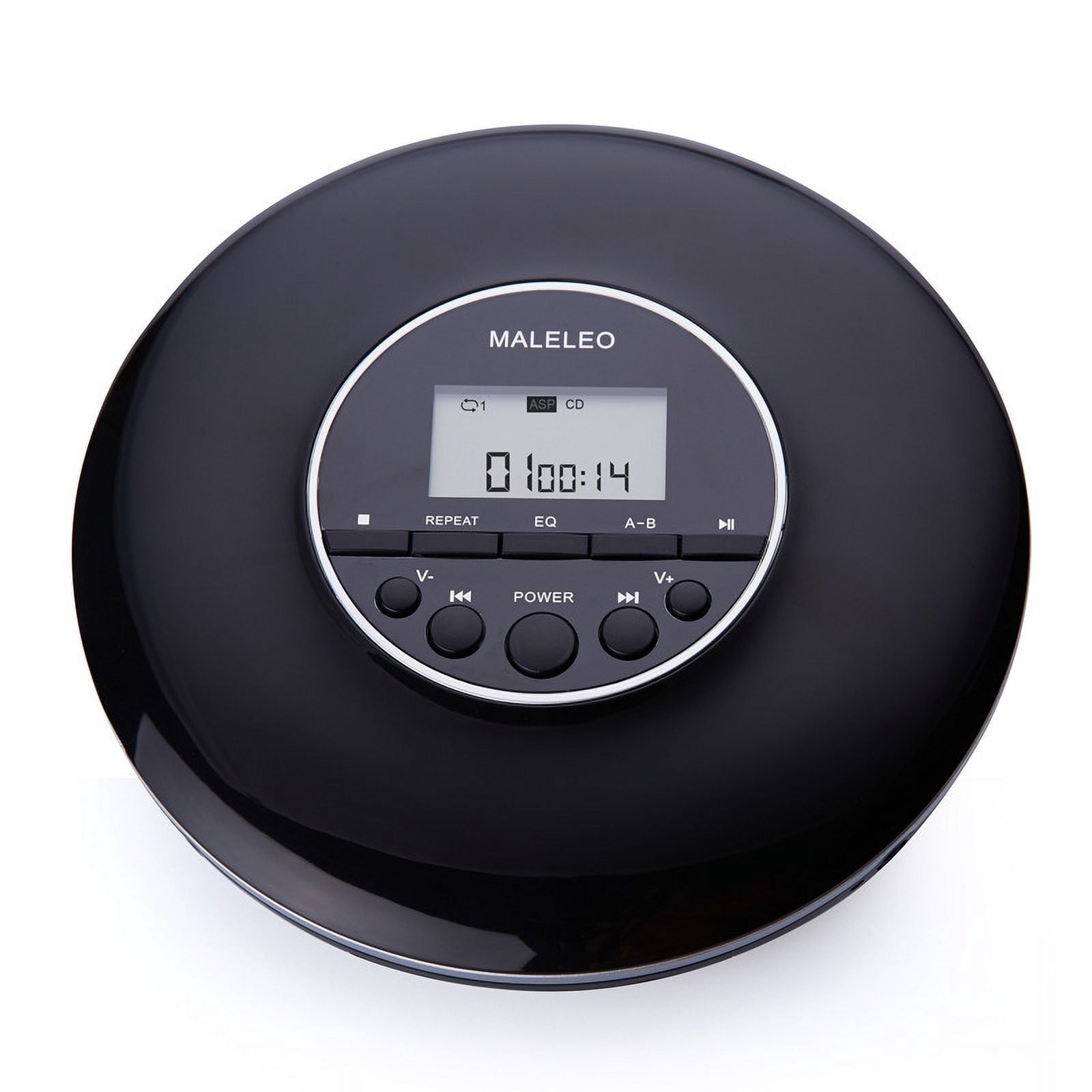 Portable CD Player Personal Compact Music CD Walkman with Headphones Anti-Skip and Shockproof for Home Travel Car Small Discman CD Player for Kids/Students/Seniors-White,black