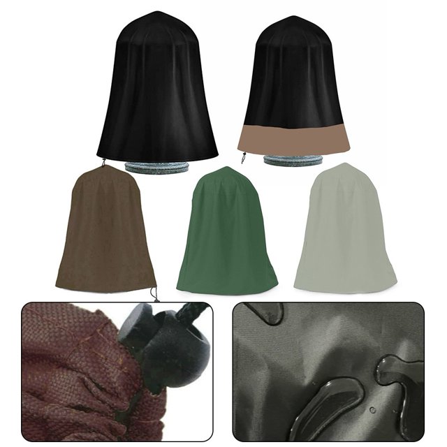 36X42 Inch Outdoor Garden Fountain Cover Waterproof Bird Bath With Drawstring Black Shenzhuyue