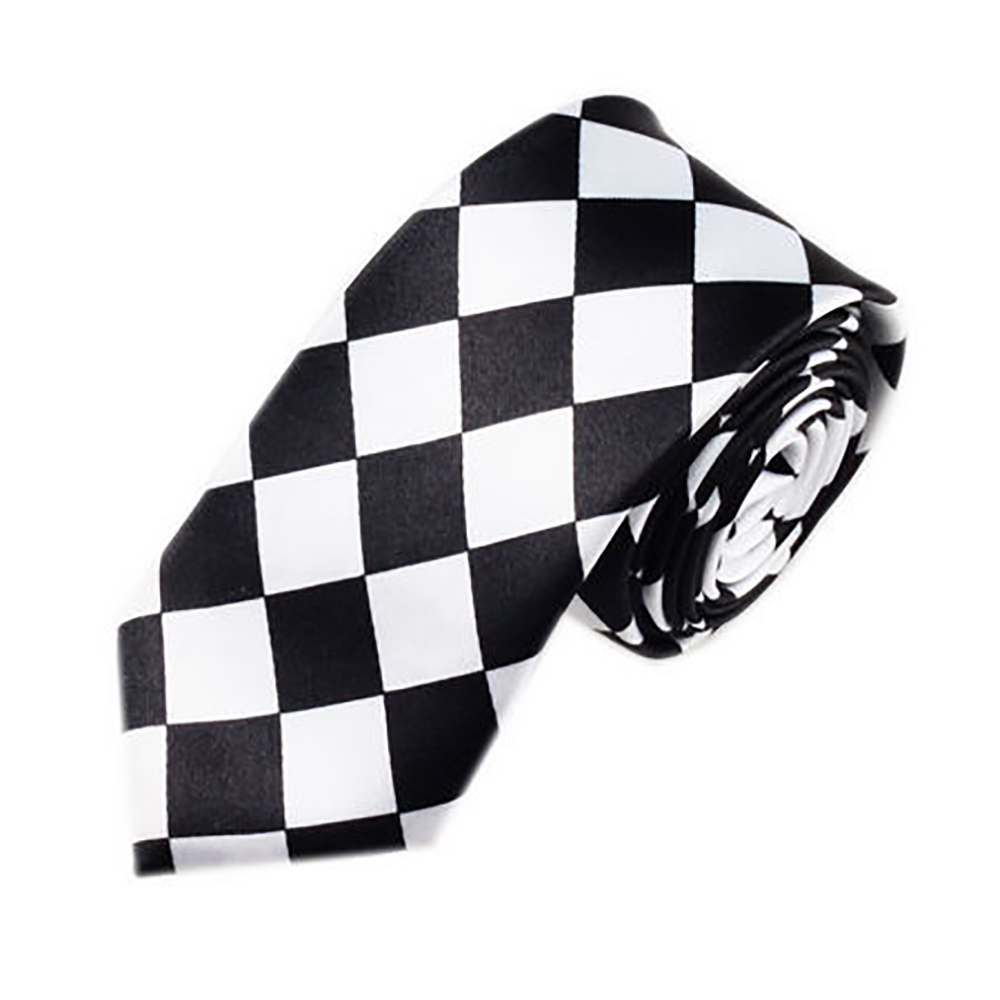 TopTie Cravate Unisexe Imprimée Checkerboard Skinny