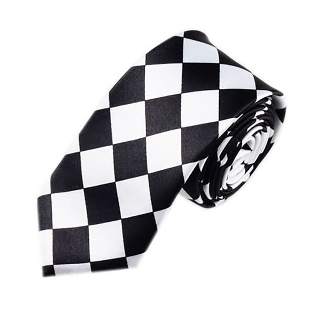 TopTie Cravate Unisexe Imprimée Checkerboard Skinny