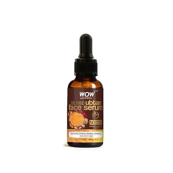 WOW Skin Science Sérum Visage Ubtan / Sans Huile / pour Bronzage, Amplifiant l'Éclat.30ml