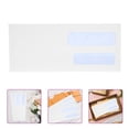 thumbnail image 2 of 100pcs Self Seal Security Envelopes for Business Checks Double Window Mailers for Document Mailing White Secure Business Envelopes, 2 of 8