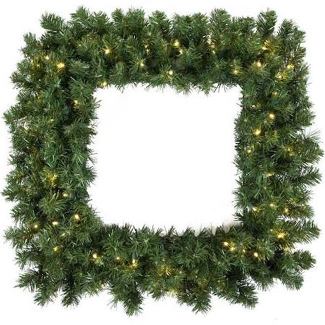 Vickerman G126030 Grand Teton Square Wreath - 30 in.