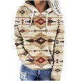 thumbnail image 1 of Lovzfmll Vintage Chandail à Capuchon Imprimé Style pour Femmes, Automne/hiver à Manches Longues Multicolore, G, 1 of 5