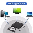 thumbnail image 3 of yeacher External USB 3.0 DVD Burner with High-Speed Writing, Black ABS Shell, 8MB Cache, Supports DVD/CD Formats, Compact Design for PC/Laptop, 3 of 7