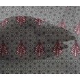 thumbnail image 4 of oneOone Viscose Chiffon Black Fabric Tree & Geometric Block Craft Projects Decor Fabric Printed By The Yard 42 Inch Wide, 4 of 4