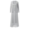 thumbnail image 3 of XZNGL Vêtements Grande Taille pour Femmes Grande Taille Robe Longue Décontractée à Ourlet Ample en Dentelle Ajourée Patchwork Unie Robe Grande Taille Femmes Robe Grande Taille pour Femmes Vêtements pour Femmes Grande Taille, 3 of 8
