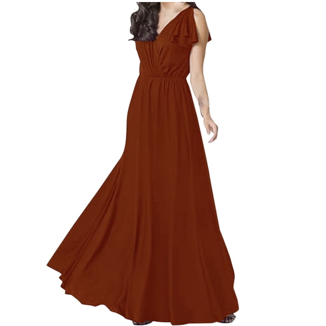UPPADA Plus Size Wedding Guest Dress for Womens Short Sleeve Wedding Ball Prom Formal Dress Floor-Length Dress Cocktail Wedding Formal Wrap Dress Holiday Deals
