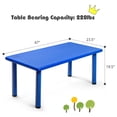 thumbnail image 2 of Gymax Kids Plastic Rectangular Learn and Play Table Playroom Kindergarten Home Blue, 2 of 10