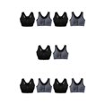 thumbnail image 3 of kurtrusly 2pieces Versatile Performance With Wide Application Sports Bra Seamless black + gray XL 5Set, 3 of 6