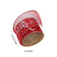 thumbnail image 3 of Christmas Ribbon with Handmade Bow and Christmas Tree Pattern for Gift Wrapping and Holiday Decor, 3 of 6