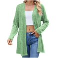thumbnail image 1 of Yuyuzo Womens Fall Cardigan Ribbed Knit Long Sleeve Sweaters Open Front Lightweight Outwear Coat, 1 of 7